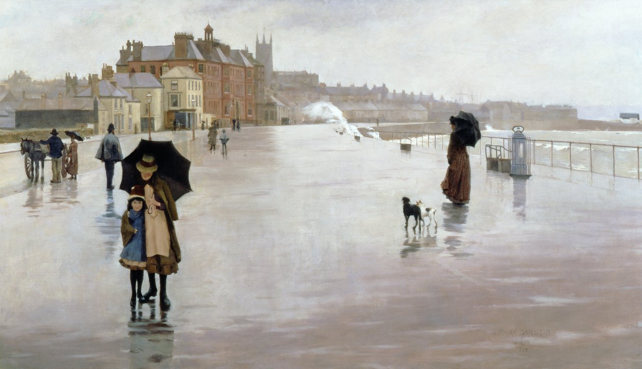 Deszcz pada codziennie, 1889 autorstwa Norman Garstin