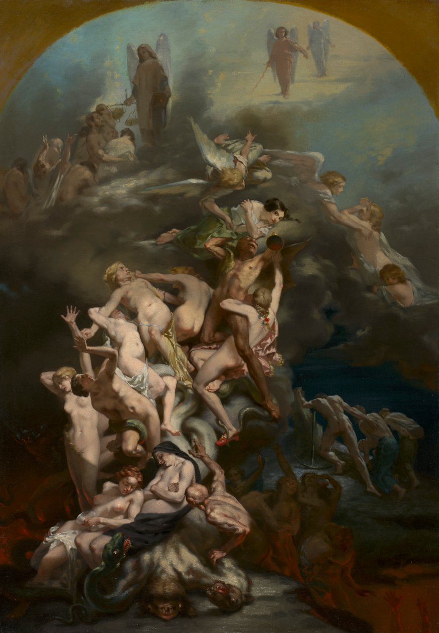 Niebo i piekło, c. 1850. autorstwa Octave Tassaert
