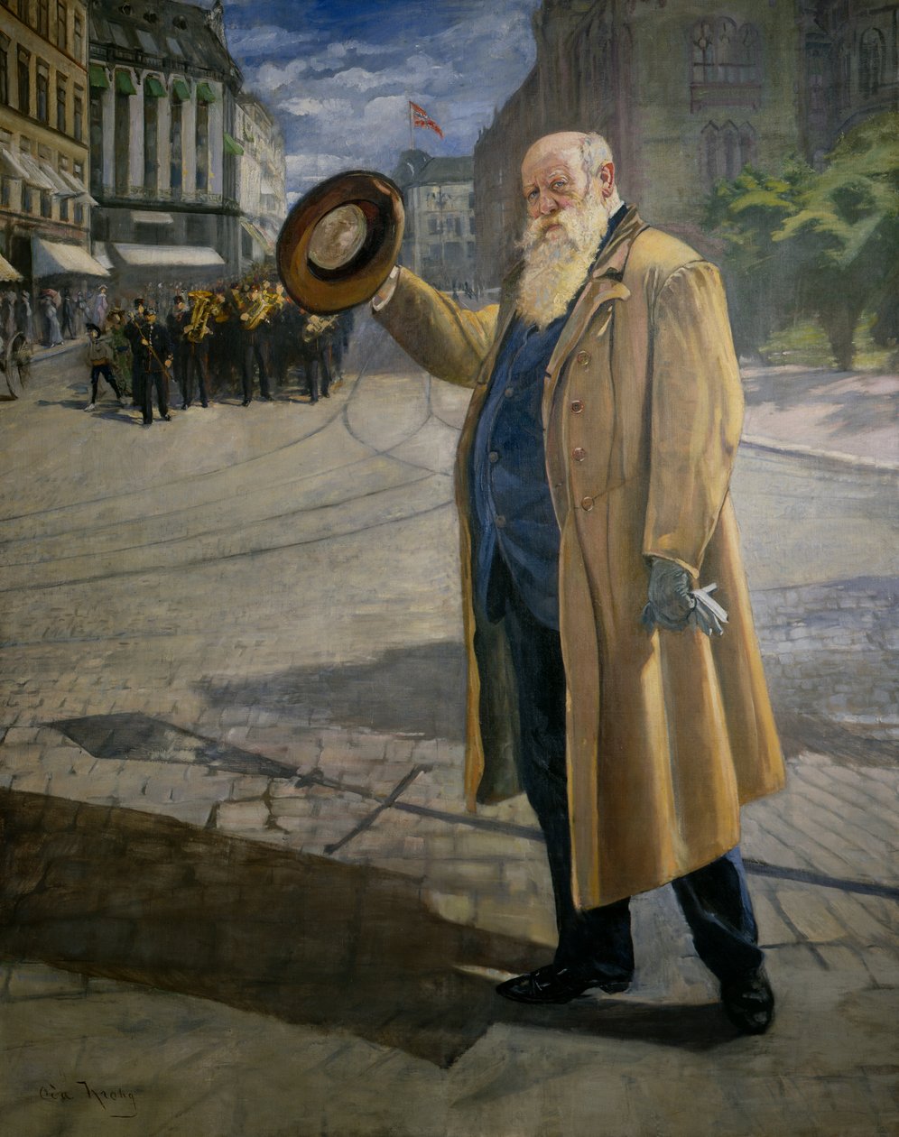 Christian Krohg w Karl Johan autorstwa Oda Krohg