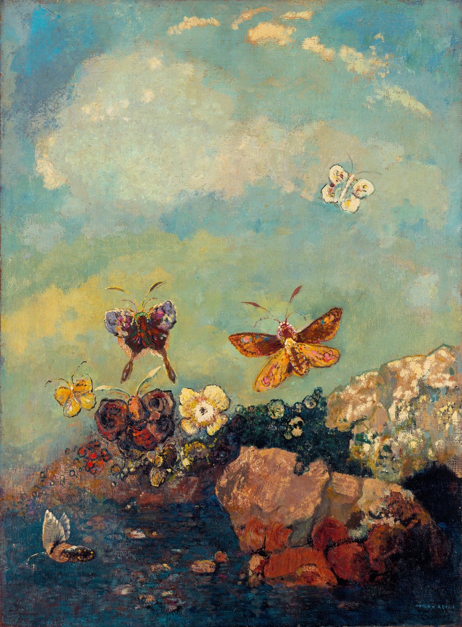 Motyle autorstwa Odilon Redon