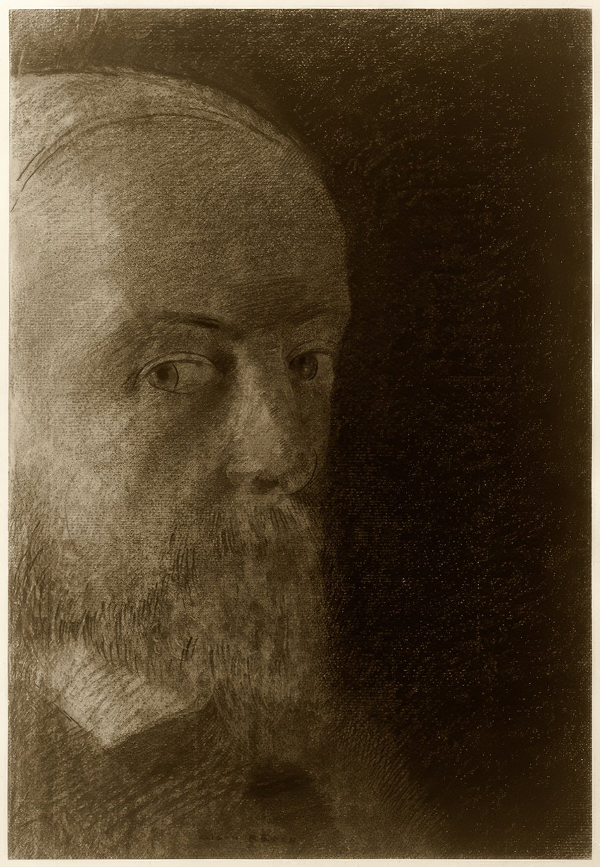 Głowa / autoportret autorstwa Odilon Redon