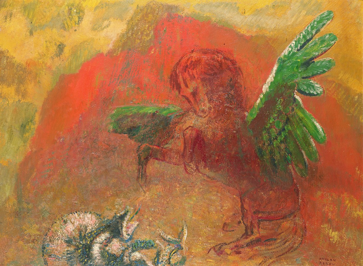 Pegaz triumfujący autorstwa Odilon Redon