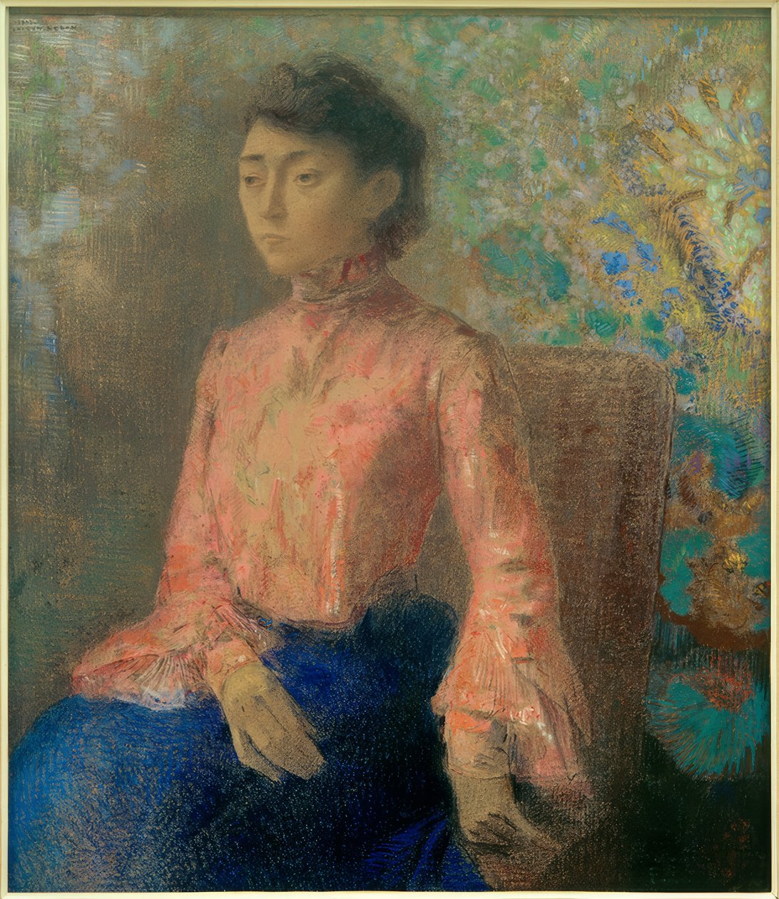 Porträt Mademoiselle Chaine autorstwa Odilon Redon
