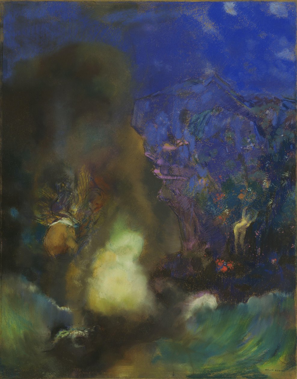 Roger i Angelica, ok. 1910 autorstwa Odilon Redon
