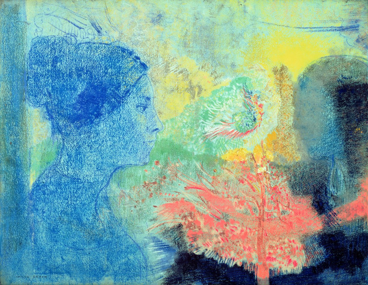 Odcienie snu (pastel na papierze autorstwa Odilon Redon