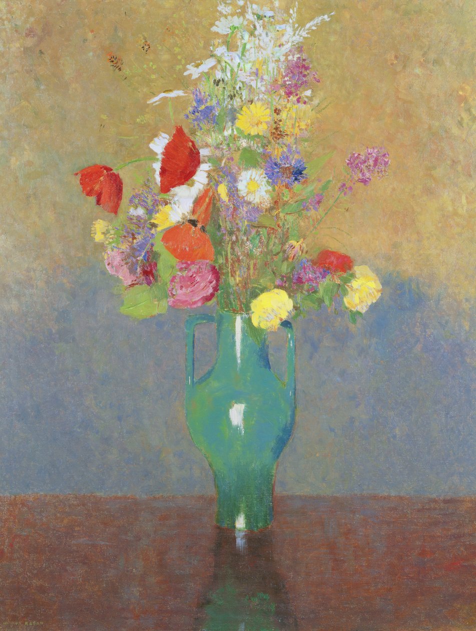 Zielona waza, ok. 1900 autorstwa Odilon Redon