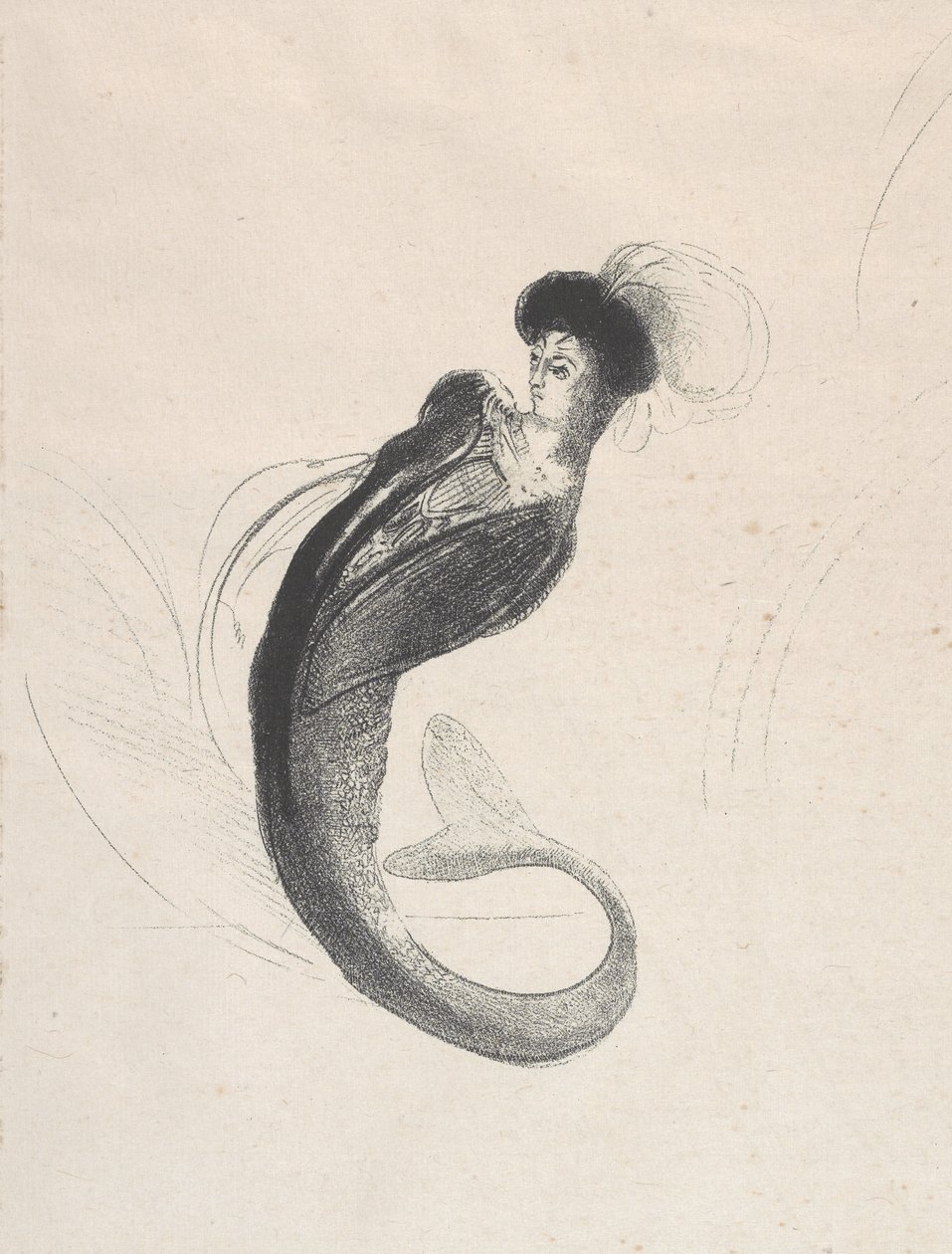 Bandomoji litografija be pavadinimo, 1890 (litas ant austo popieriaus)poli autorstwa Odilon Redon