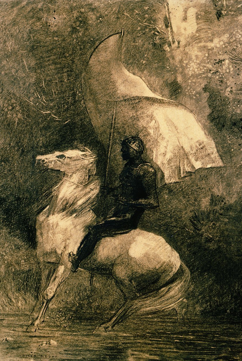 Rycerz, ok. 1885 r. autorstwa Odilon Redon