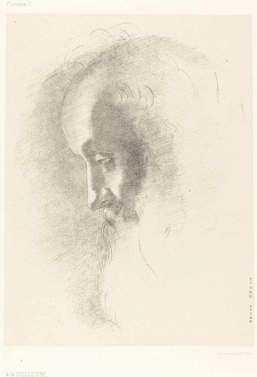 A La Vieillesse (Do starości) autorstwa Odilon Redon