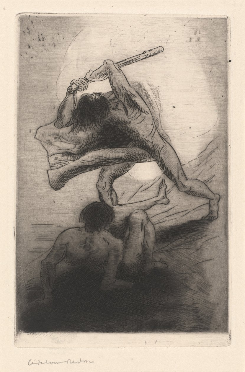 Kain i Abel autorstwa Odilon Redon