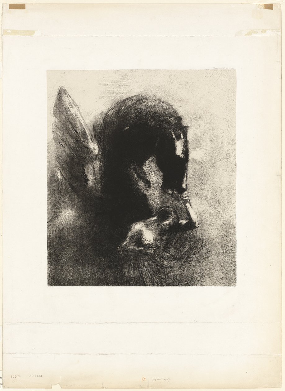 Pegaz w niewoli autorstwa Odilon Redon