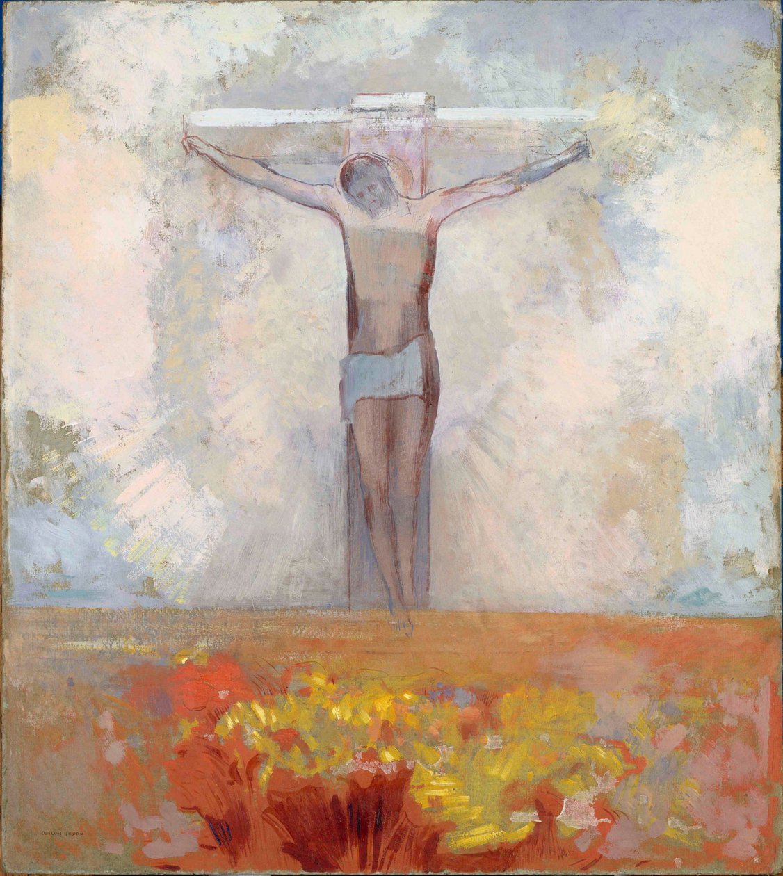 Chrystus na krzyżu, ok. godz. 1910. autorstwa Odilon Redon