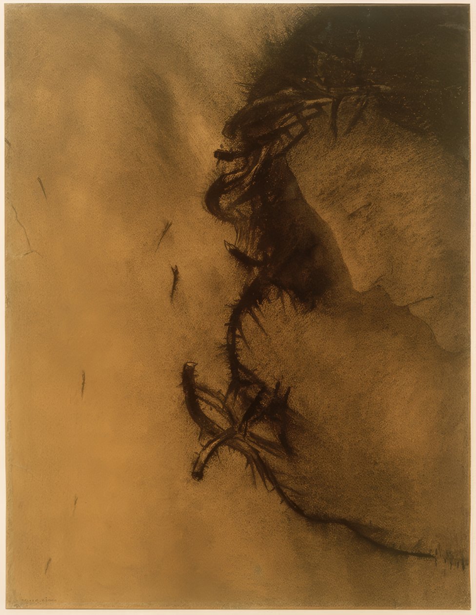 Chrystus (korona cierniowa) autorstwa Odilon Redon