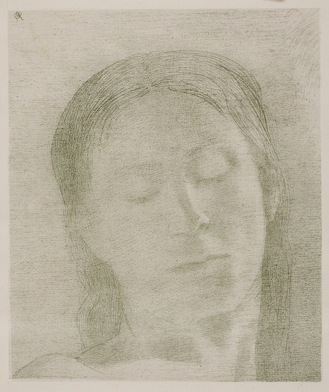 Zamknięte oczy autorstwa Odilon Redon