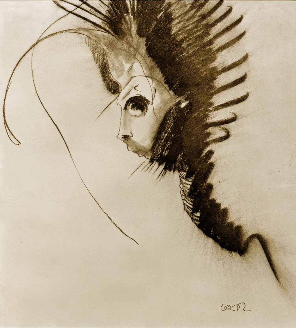 Smok autorstwa Odilon Redon