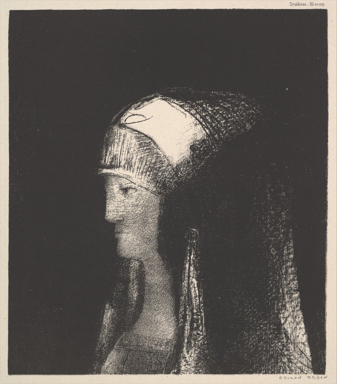 Druidka, 1891. autorstwa Odilon Redon
