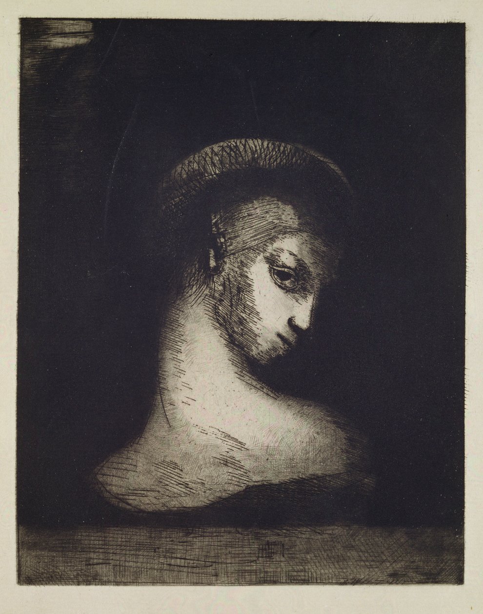 Głowa kobiety autorstwa Odilon Redon