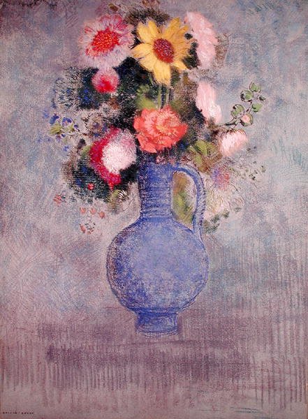 Kwiaty (pastel na papierze) autorstwa Odilon Redon
