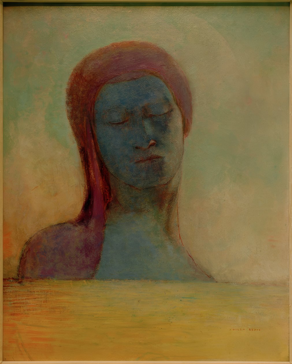 Zamknięte oczy autorstwa Odilon Redon