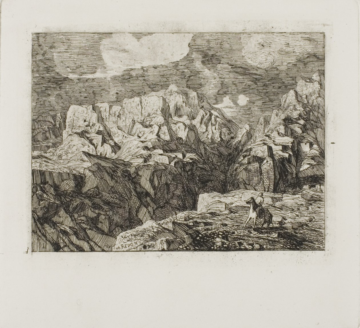 Jeździec w górach autorstwa Odilon Redon