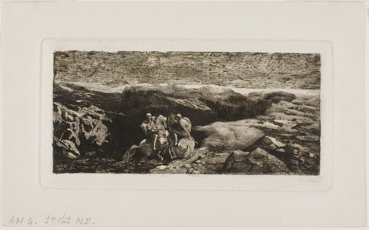 Jeźdźcy w walce autorstwa Odilon Redon