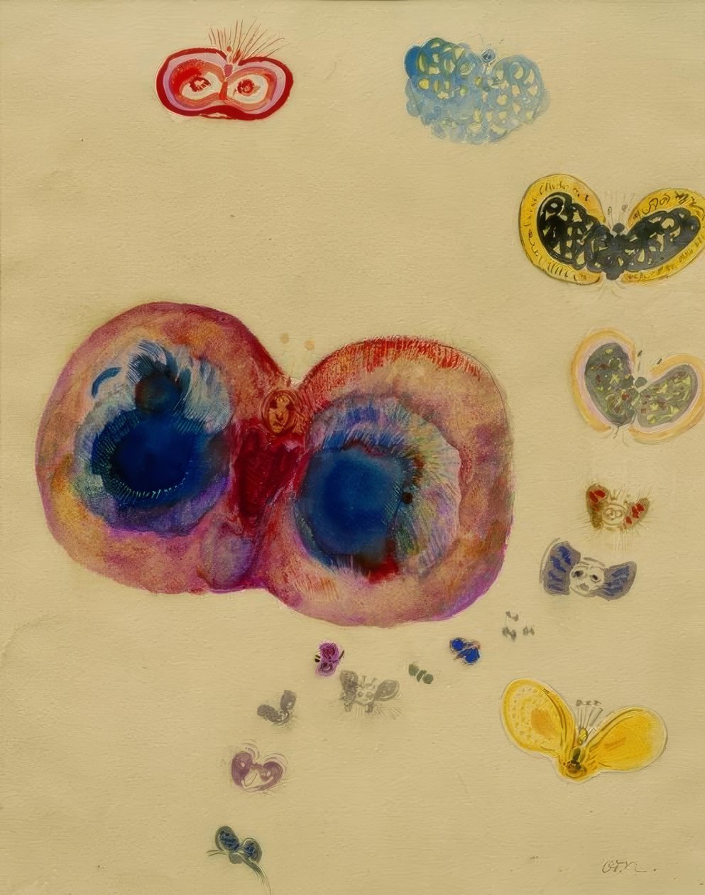 Motyle autorstwa Odilon Redon