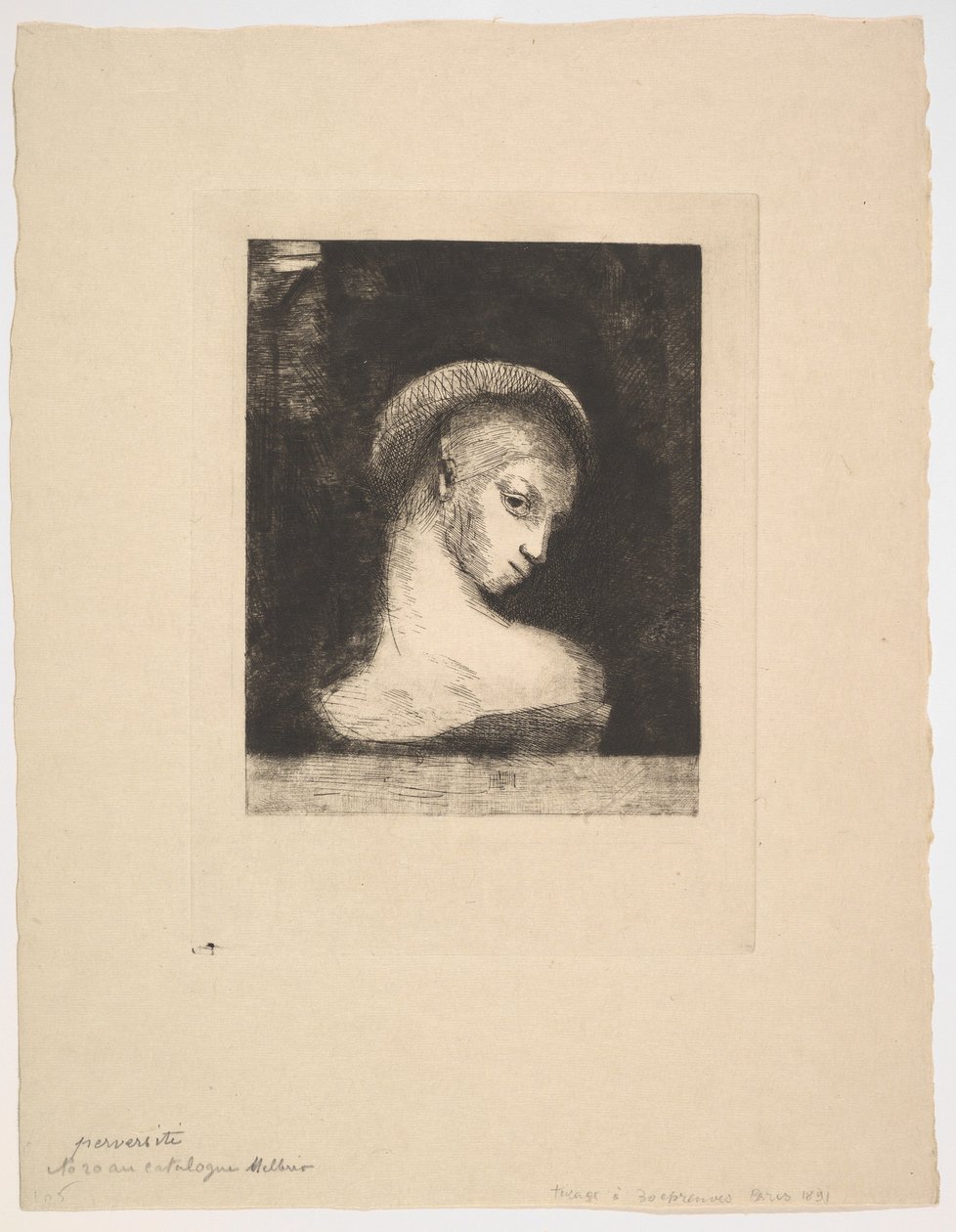 Przewrotność, 1891. autorstwa Odilon Redon