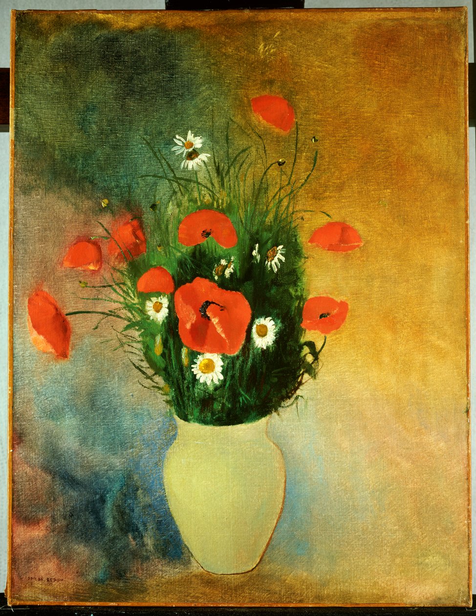 Maki i stokrotki, ok. 1913 autorstwa Odilon Redon