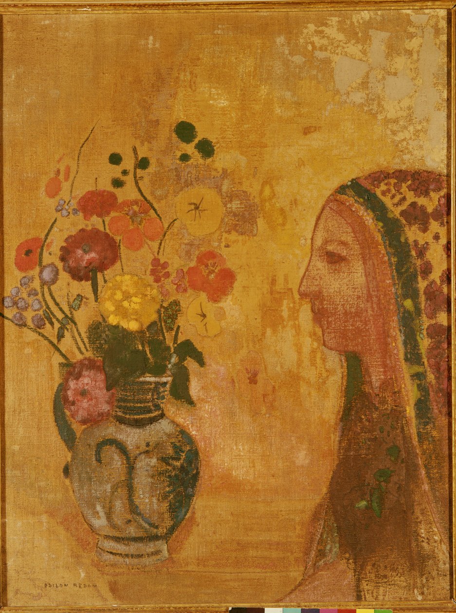 Profil kobiety autorstwa Odilon Redon