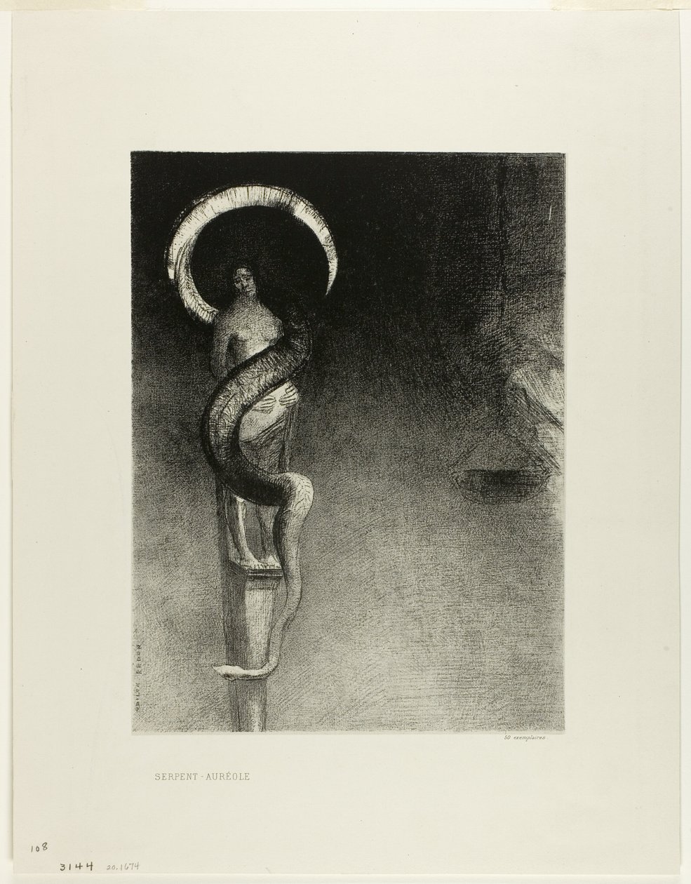 Wąż Aureola autorstwa Odilon Redon