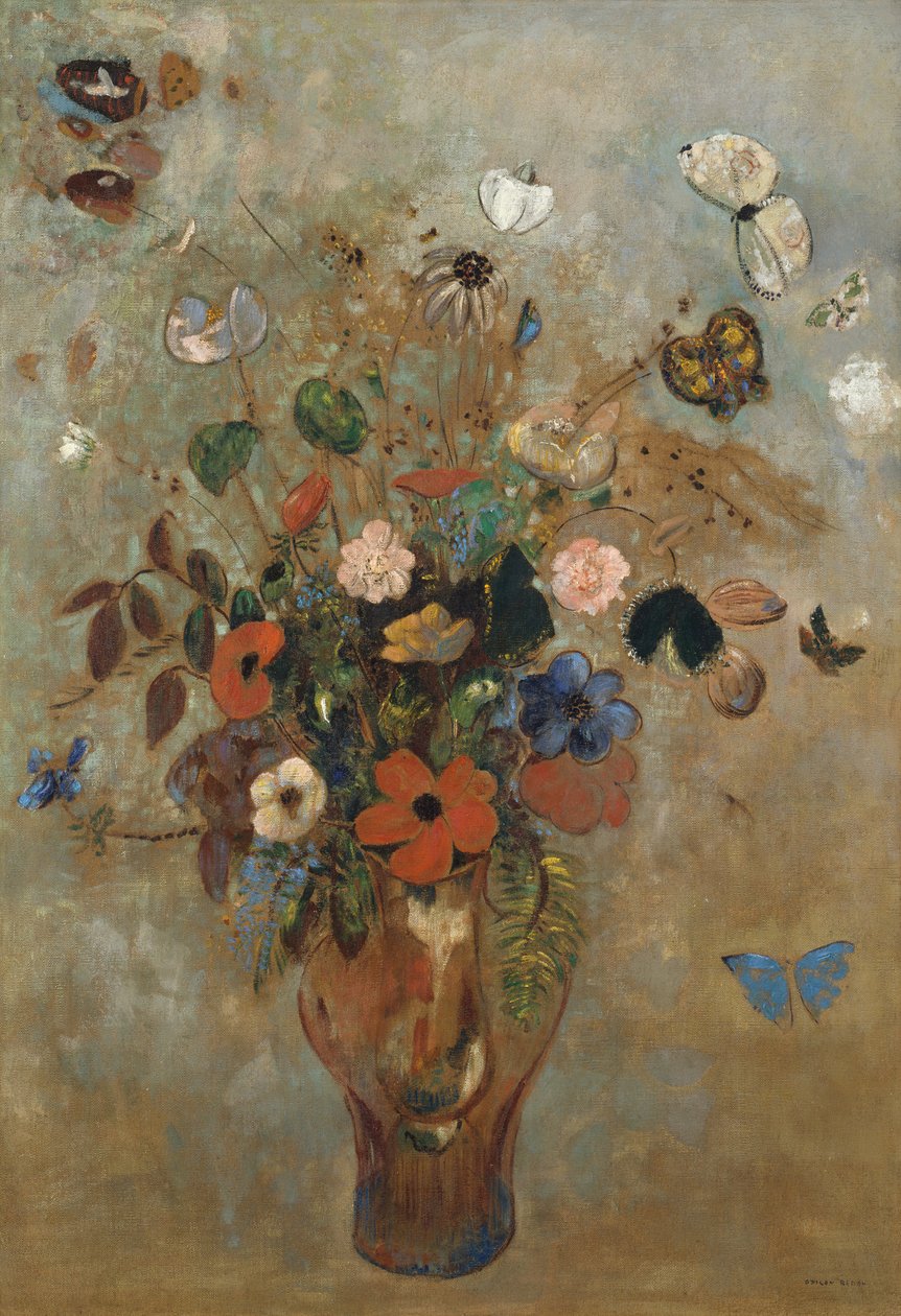 Martwa natura z kwiatami, 1905. autorstwa Odilon Redon