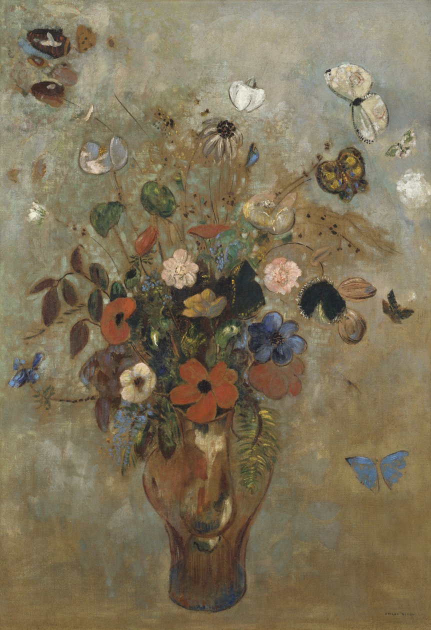 Martwa natura z kwiatami, 1905 autorstwa Odilon Redon