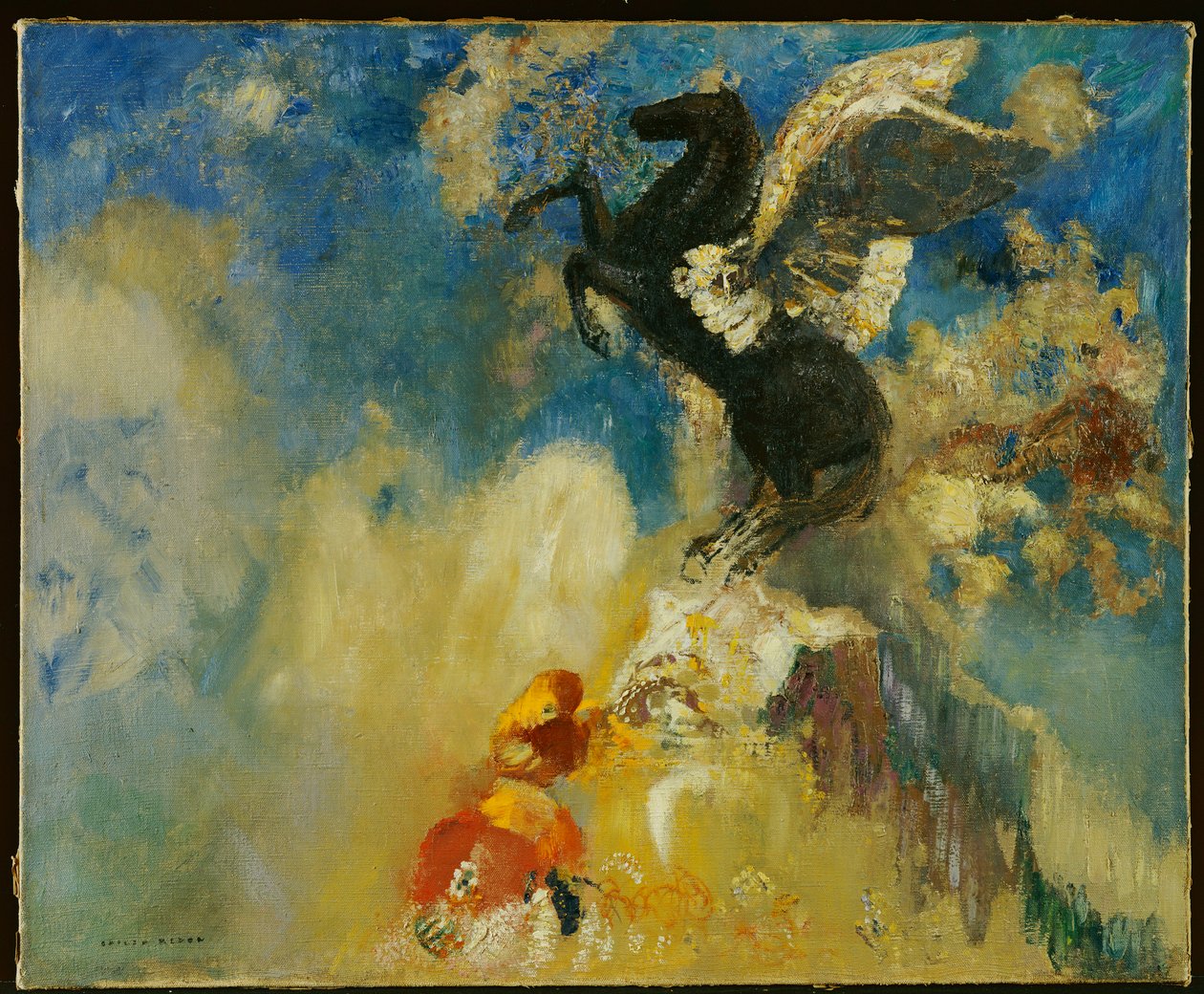 Czarny Pegaz autorstwa Odilon Redon