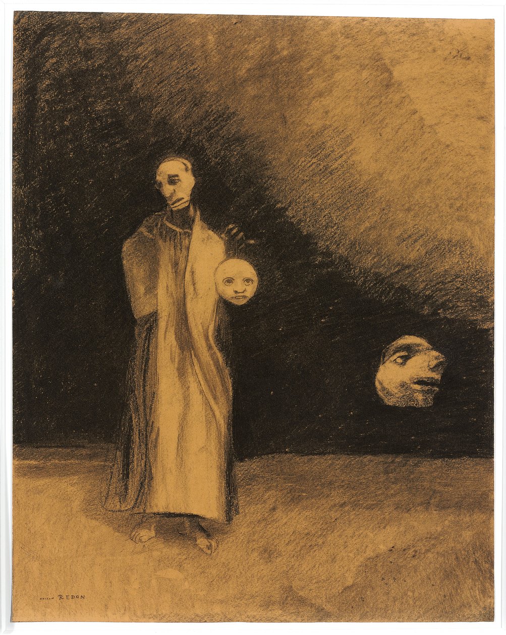 Koszmar, 1881 autorstwa Odilon Redon