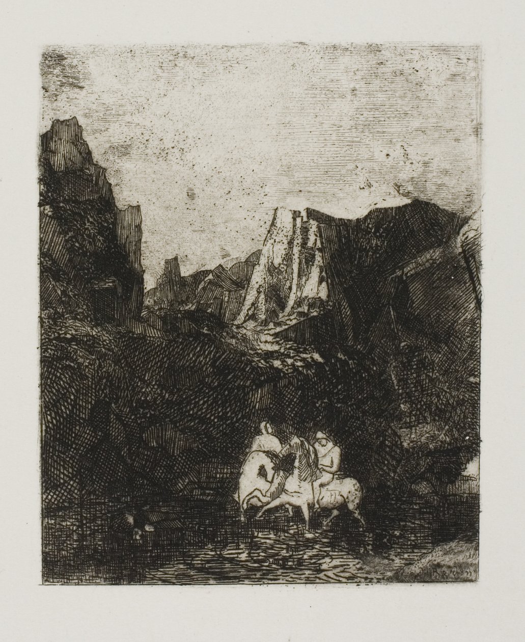 Dwaj mali jeźdźcy autorstwa Odilon Redon