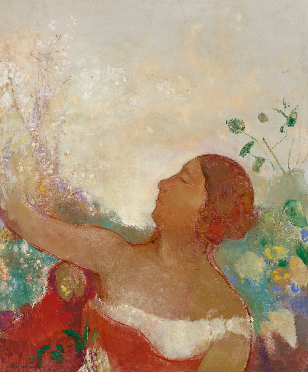 Przeznaczone dziecko, Ofelia autorstwa Odilon Redon