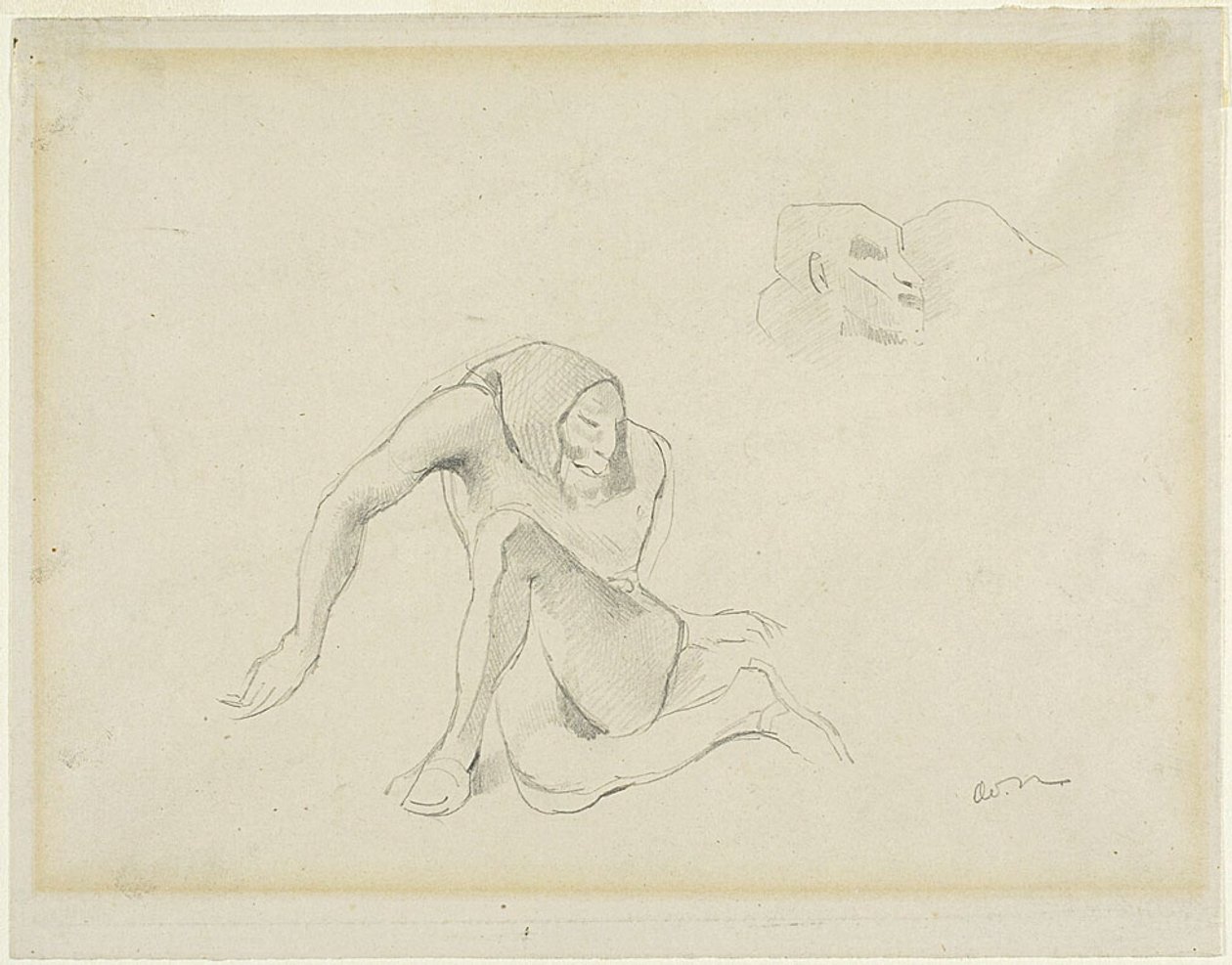 Dwie groteskowe postacie autorstwa Odilon Redon