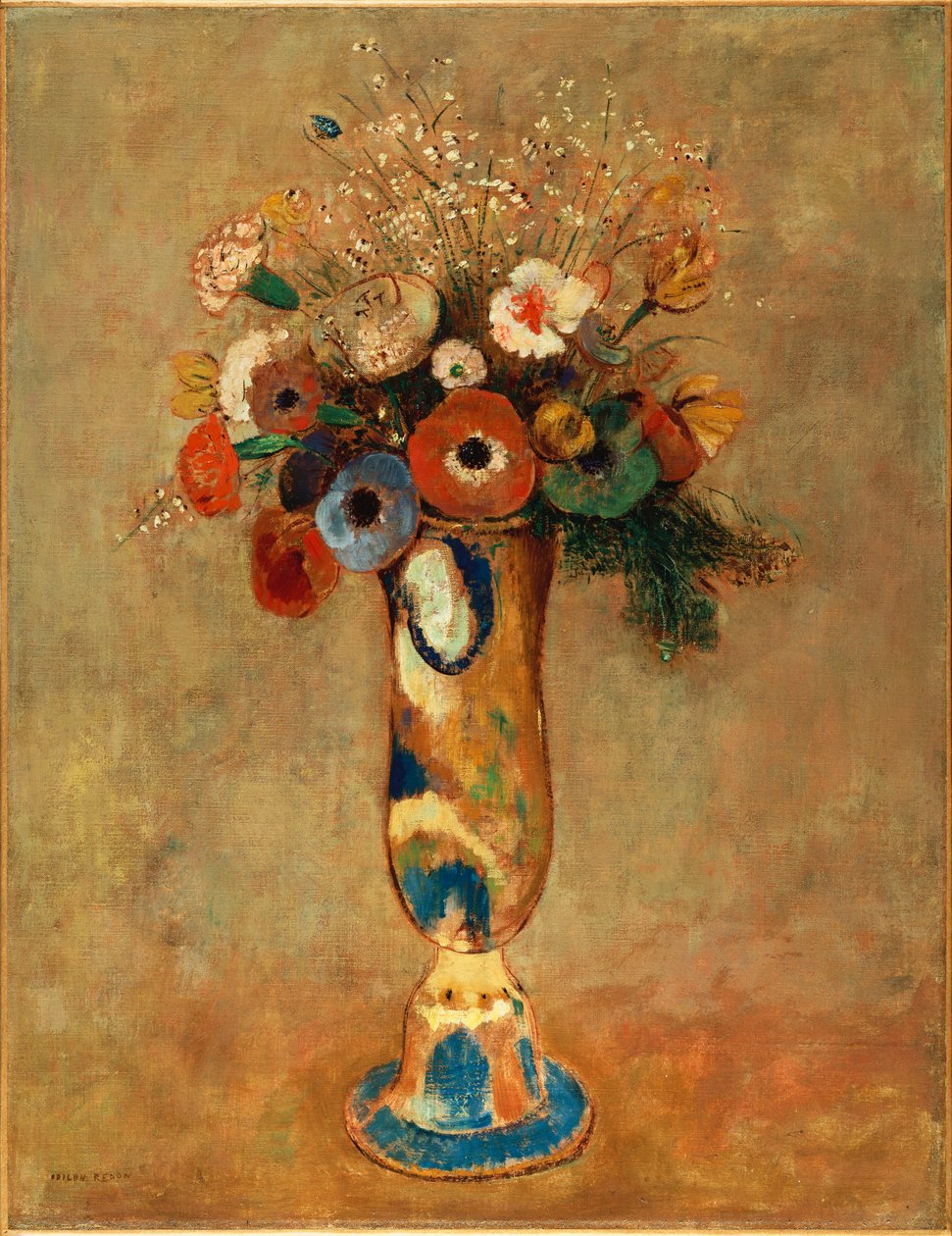 Wazon z kwiatami, 1912 autorstwa Odilon Redon
