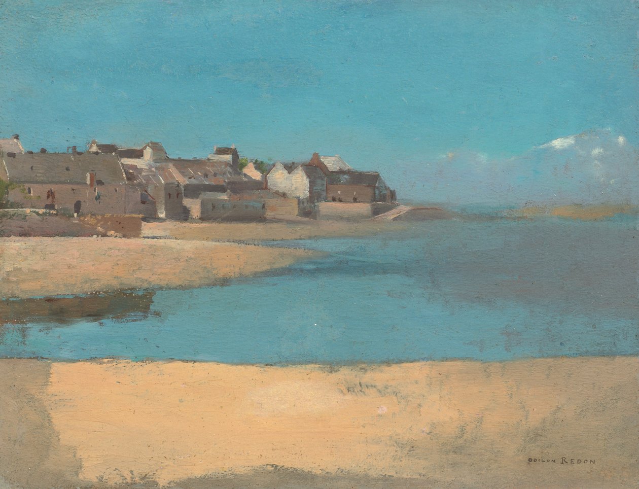 Wioska nad morzem w Bretanii autorstwa Odilon Redon