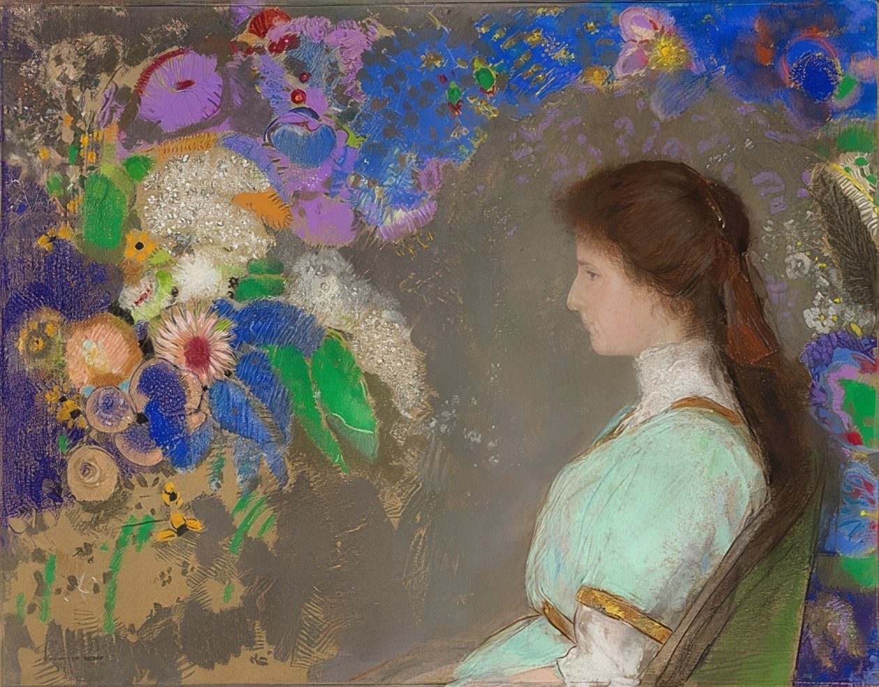 Violette Heymann. 1910 autorstwa Odilon Redon