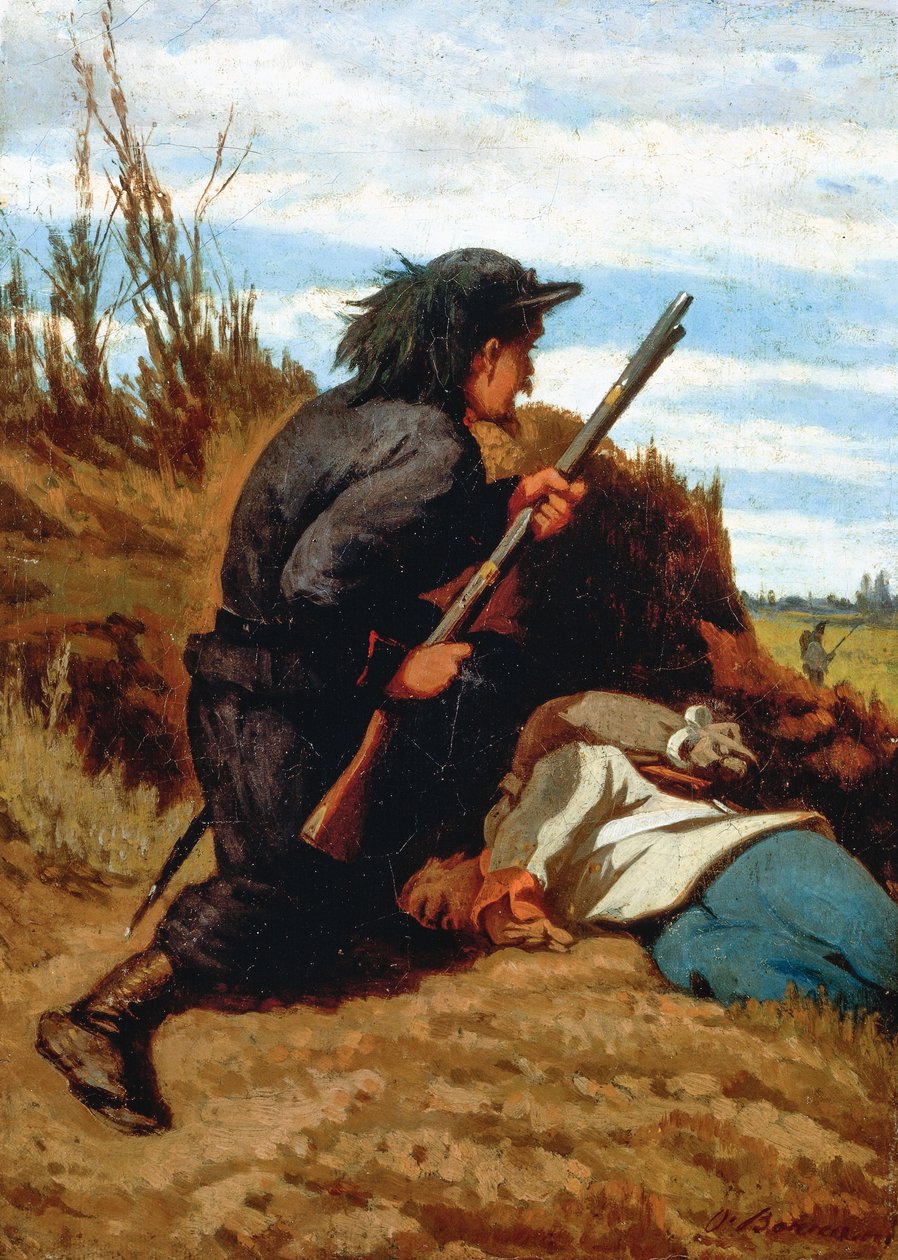 Żołnierz w okopach autorstwa Odoardo Borrani