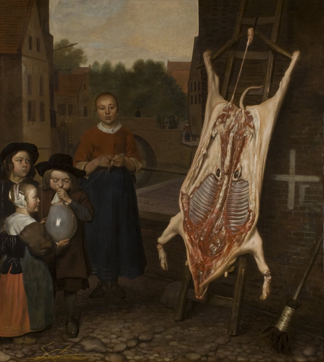 Ubita świnia, 1670 autorstwa Oever Ten Oever