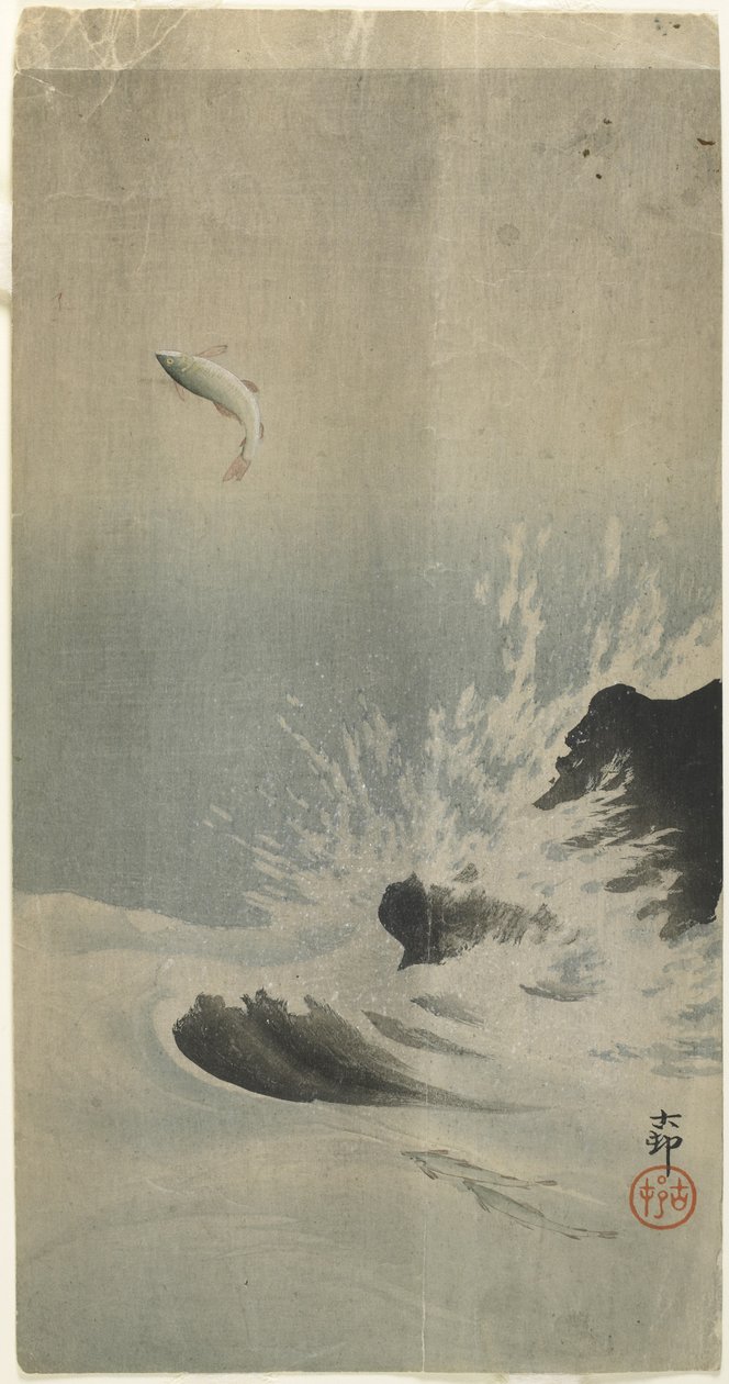 (Skacząca Ryba), przed 1912 autorstwa Ohara Koson
