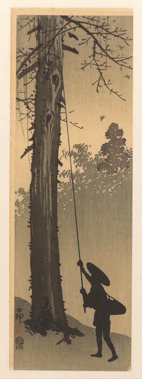 rabuś z ptasich gniazd autorstwa Ohara Koson