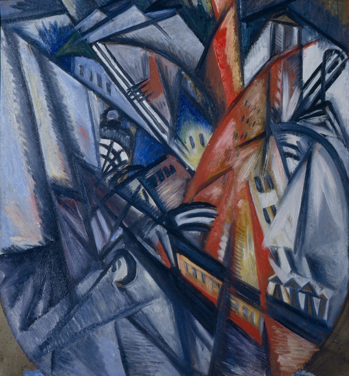 Pożar w mieście, 1913 autorstwa Olga Rozanova