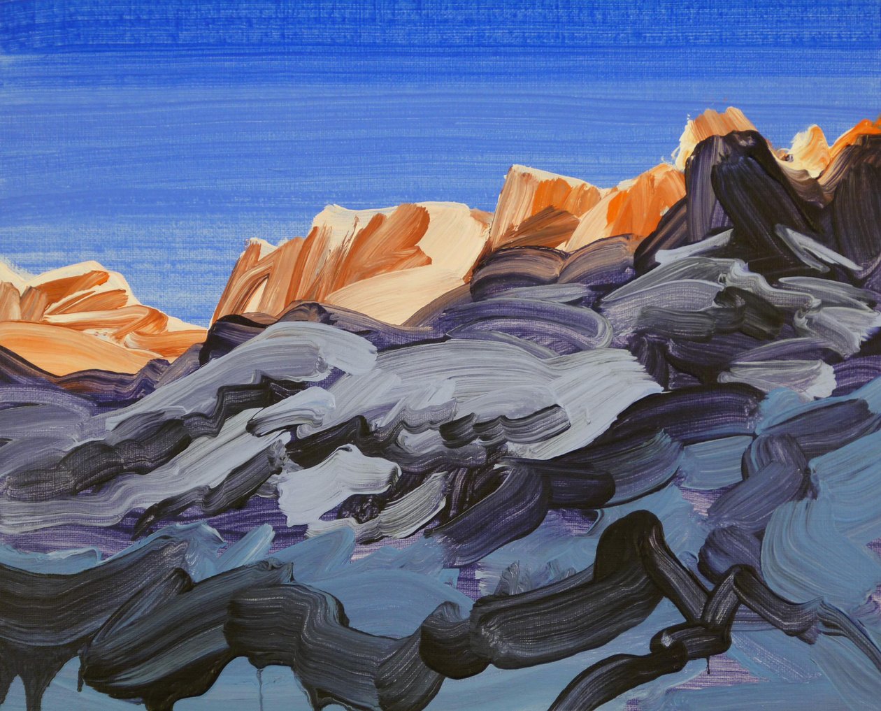 Leukerbad 11, 2012 (akryl na płótnie) autorstwa Olivier Morel