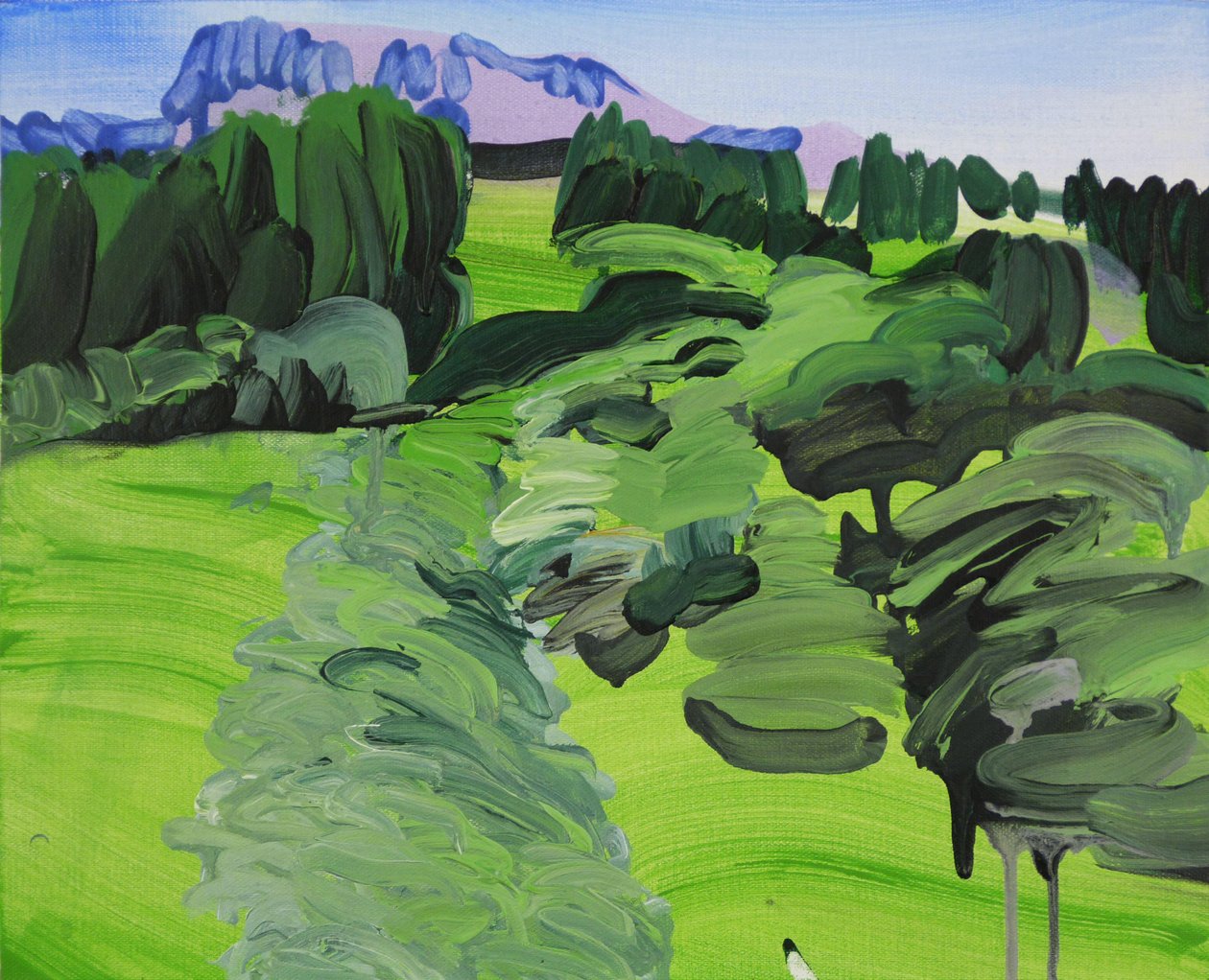 Leukerbad 1, 2012 (akryl na płótnie) autorstwa Olivier Morel