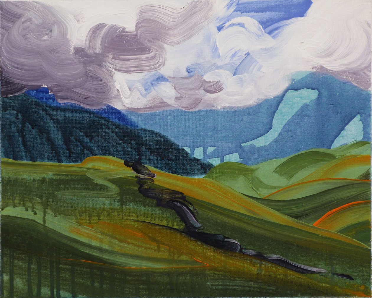 Leukerbad 26, 2014 (akryl na płótnie) autorstwa Olivier Morel