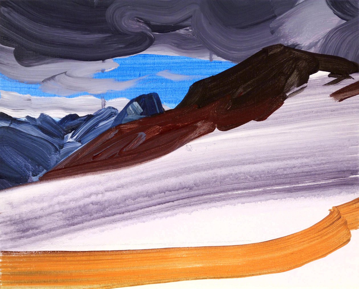 Leukerbad 5, 2012 (akryl na płótnie) autorstwa Olivier Morel