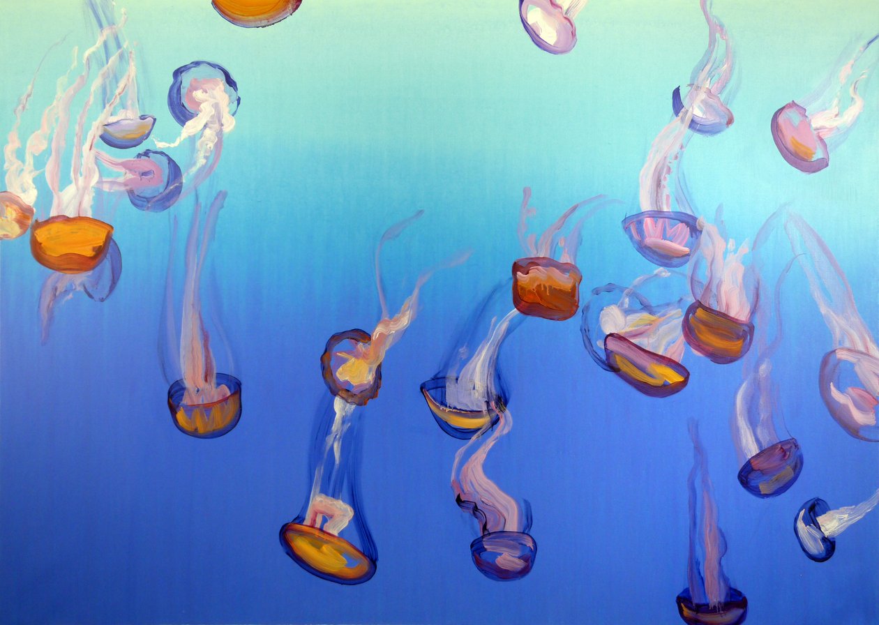 Méduses 3, 2012 (akryl na płótnie) autorstwa Olivier Morel